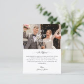 We got married wedding photo announcement ankündigung (Stehend Vorderseite)