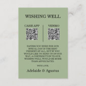 We Got Married Wishing Well Green Wedding Begleitkarte (Vorderseite)