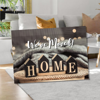 We Have a New Home Card | Moving Announcement for Dankeskarte