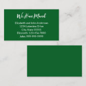 We Have Moved Forest Green Moving Announcement Begleitkarte (Vorne/Hinten)