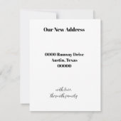 We Have Moved to a New Home Mitteilungskarte (Rückseite)