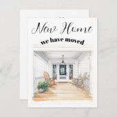 We Have Moved to a New Home Mitteilungskarte (Vorne/Hinten)