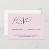 We have reserved seats for you Pink Custom RSVP Karte (Vorne/Hinten)