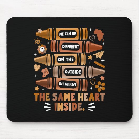 We Have The Same Heart Black History Month African Mousepad (Vorne)