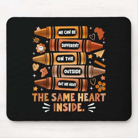 We Have The Same Heart Black History Month African Mousepad (Vorne)