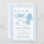 We Haven't Slept One Bit 1st Birthday Party Einladung (Vorderseite)