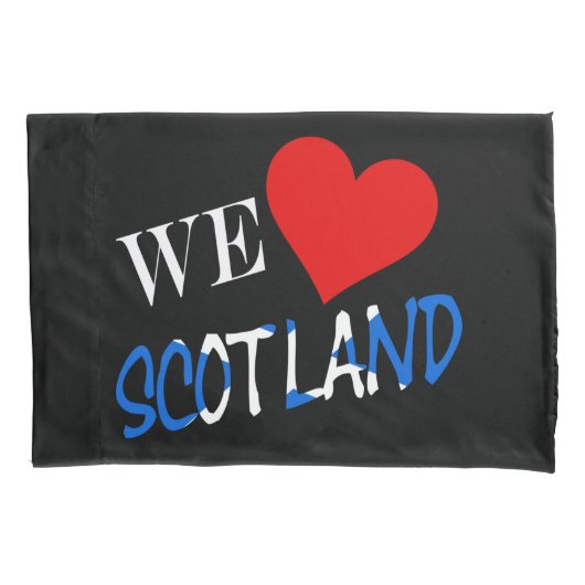 We Heart Scotland Overlay-Punkt Kissenbezug (Vorderseite)