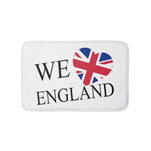 We Heartflag England bk bmcnt Badematte (Vorderseite)