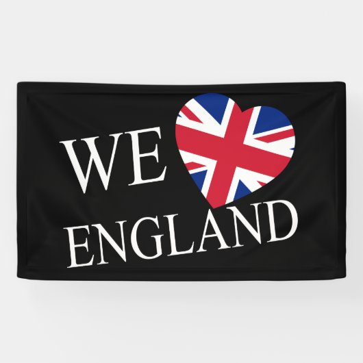 We Heartflag England wt (h) bnrt Banner (Horizontal)