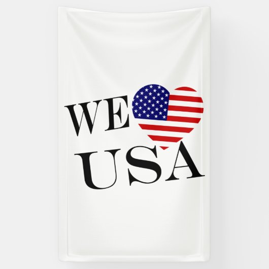 We Heartflag USA bk (v) bncnt Banner (Vertikal)