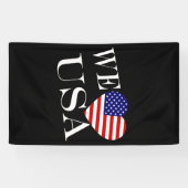 We Heartflag USA wt (v) bncnt Banner (Horizontal)