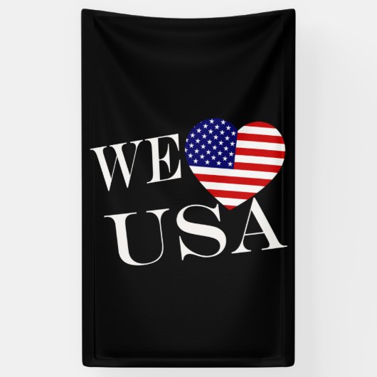 We Heartflag USA wt (v) bncnt Banner (Vertikal)