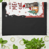 We Hiss You A Meowy Catmas Funny Cat Christmas Ugl Geschirrtuch (Gefaltet)
