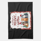 We Hiss You A Meowy Catmas Funny Cat Christmas Ugl Geschirrtuch (Vertikal)