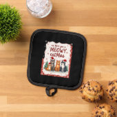 We Hiss You A Meowy Catmas Funny Cat Christmas Ugl Topflappen (Oben Unten)