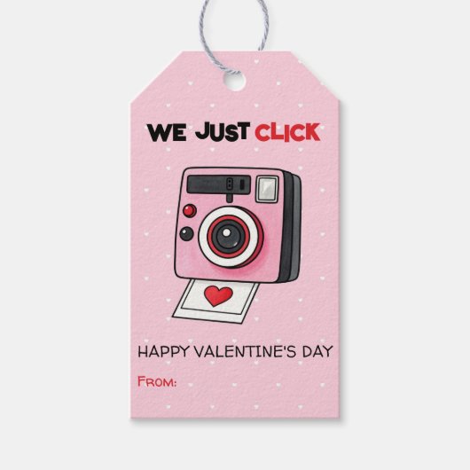 We Just Click Valentine Camera - Kids Classrooom Geschenkanhänger (Vorderseite)