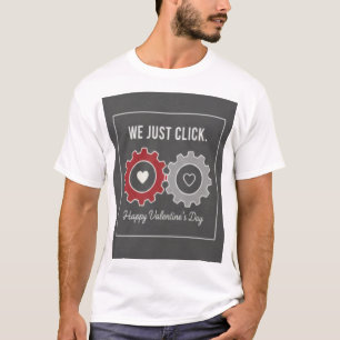 "We Just Click"-Valentinstag-T-Shirt T-Shirt