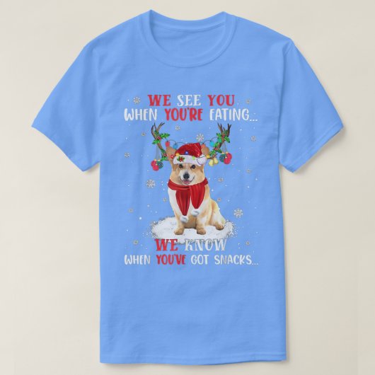 We Know When Youve Got Snacks Corgi T-Shirt (Design vorne)