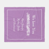 "We Liebe You ABUELITA" Individuelle Name Mauve Fleecedecke (Vorderseite (Horizontal))