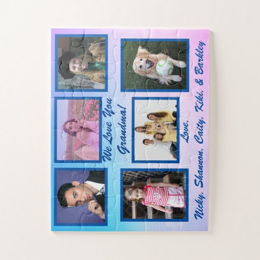 "We Liebe you Oma" Foto Geschenk Puzzle (Vertikal)