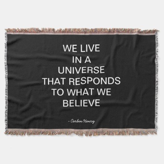 WE LIVE IN A UNIVERSE DECKE (Vorderseite)