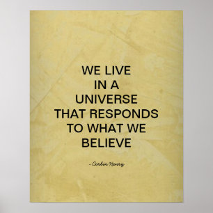WE LIVE IN A UNIVERSE POSTER