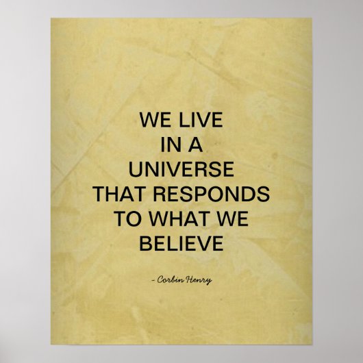 WE LIVE IN A UNIVERSE POSTER (Vorne)