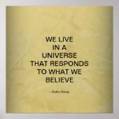 WE LIVE IN A UNIVERSE POSTER (Vorne)