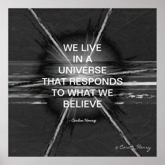 WE LIVE IN A UNIVERSE POSTER (Vorne)