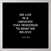 WE LIVE IN A UNIVERSE POSTER (Vorne)