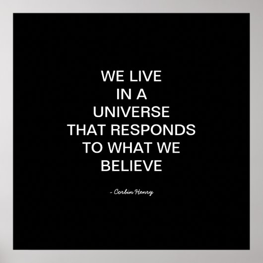 WE LIVE IN A UNIVERSE POSTER (Vorne)