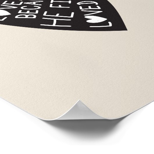 We love because he first loved us poster (Ecke)