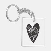 We love because he first loved us schlüsselanhänger (Vorderseite links)