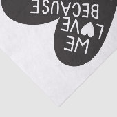 We love because he first loved us seidenpapier (Ausschnitt)