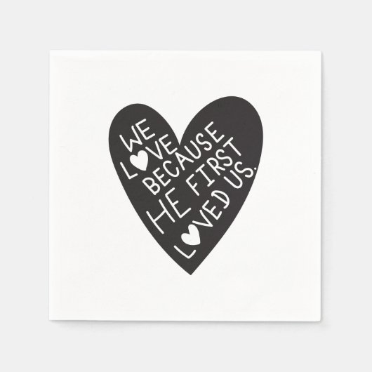We love because he first loved us serviette (Vorderseite)