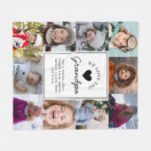 We Love Grandpa Photo Collage Handwritten Script Fleecedecke (Vorderseite (Horizontal))