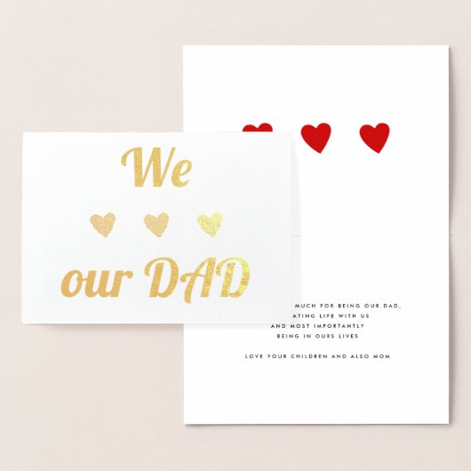We Love Our Dad | Real Foil | Father's Day Folienkarte (Anzeige)