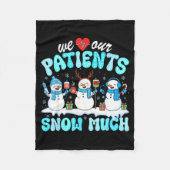We Love Our Patients Snow Much Funny Snowman Chris Fleecedecke (Vorderseite)