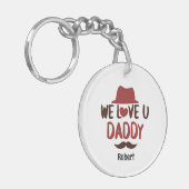 We love u daddy funny design  schlüsselanhänger (Vorderseite links)