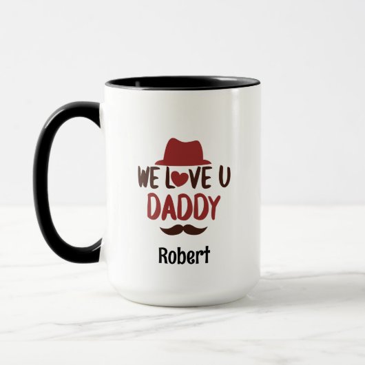 We love u daddy funny design  tasse (Links)