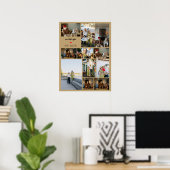 We Love You Custom Family Photo Collage Poster (Heimbüro)