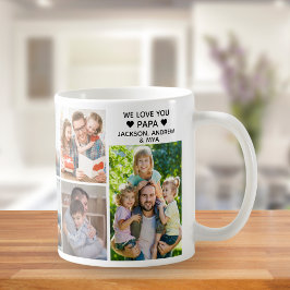 We love you dad collage of 9 photos children kaffeetasse