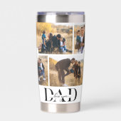 We Love You Dad Personalized Father Photo Collage Thermobecher (Vorderseite)