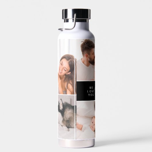 We Love you Daddy Custom Multi Photos Father's Day Trinkflasche (Rechts)