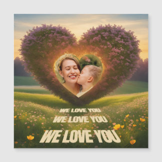 We love You - Fotoherz für Mütter Magnetkarte