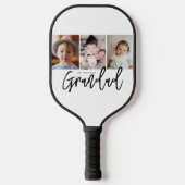 We Love You Grandad Custom Photo gift Collage Pickleball Schläger (Vorderseite)