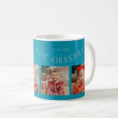 We Love You Grandma 4-Photo Aqua Peach Kaffeetasse (VorderseiteRechts)