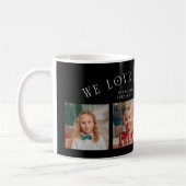 We Love You Grandma 4-Photo Black Kaffeetasse (Links)
