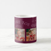 We Love You Grandma 4-Photo Cranberry Kaffeetasse (Mittel)