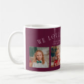 We Love You Grandma 4-Photo Cranberry Kaffeetasse (Links)